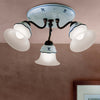 Plafoniera-Classica-Ferrara-Metallo-E-Ceramica-Nero-Sfumato-Rame-3-Luci-E14