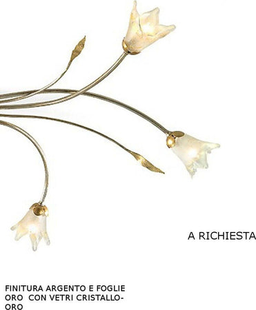 Plafoniera-classica-Flami-ORCHIDEA-3303-15F-G9-LED-ferro-vetro-lampada-soffitto