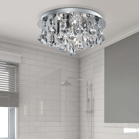 Plafoniera-Classica-Hanna-Acciaio-Cromo-Vetro-Trasparente-4-Luci-G9