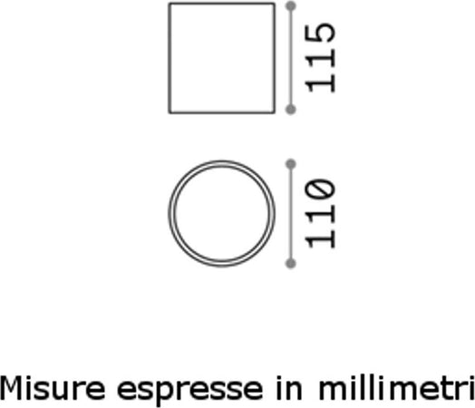 Plafoniera-classica-Ideal-lux-GUN-PL1-163666-GU10-LED-IP44-alluminio-lampada-soffitto
