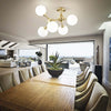 Plafoniera-classica-Ideal-Lux-NODI-OTTONE-PL5-241050-E14-LED-vetro-lampada-soffitto