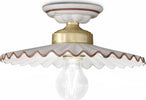 Plafoniera-Classica-L'Aquila-Ottone-E-Ceramica-Decorato-Diam.-23Cm-Luce-E27