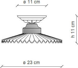 Plafoniera-Classica-L'Aquila-Ottone-E-Ceramica-Decorato-Diam.-23Cm-Luce-E27