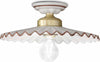 Plafoniera-Classica-L'Aquila-Ottone-E-Ceramica-Decorato-Diam.-31Cm-Luce-E27
