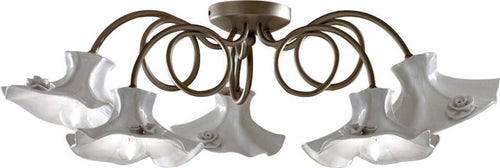 Plafoniera-Classica-Lecco-Metallo-E-Ceramica-Argento-Decorato-5-Luci-E14