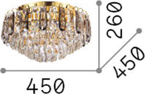 Plafoniera-Classica-Magnolia-Metallo-Oro-7-Luci-G9-3W-3000K-Luce-Calda