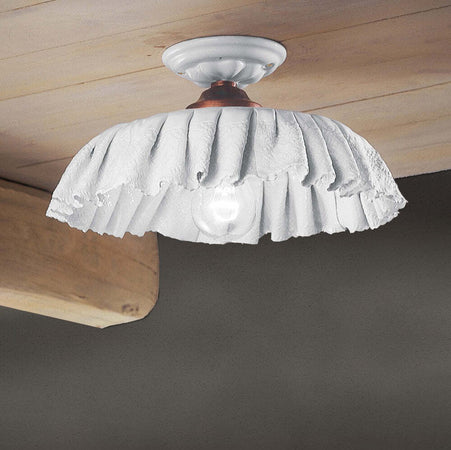 Plafoniera-Classica-Modena-Metallo-E-Ceramica-Nero-Sfumato-Rame-32Cm-1-Luce-E27