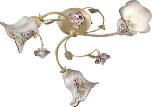 Plafoniera-Classica-Pisa-Metallo-E-Ceramica-Bianco-Sfumato-Oro-3-Luci-E14