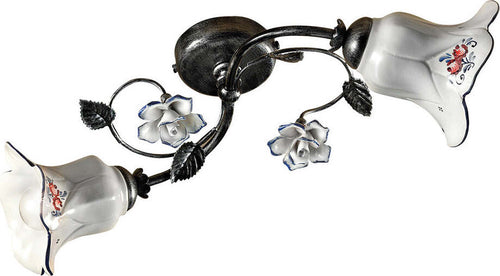 Plafoniera-Classica-Pisa-Metallo-E-Ceramica-Nero-Sfumato-Argento-2-Luci-E14