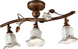 Plafoniera-Classica-Pisa-Metallo-E-Ceramica-Ruggine-Sfumato-Oro-3-Luci-E14