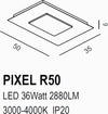 Plafoniera-classica-Promoingross-PIXEL-R50-RU-LED-metallo-metacrilato-switch-lampada-soffitto