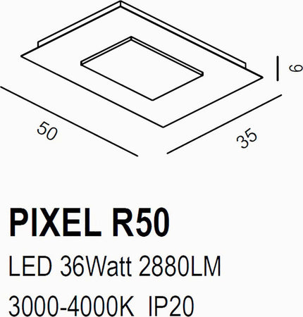 Plafoniera-classica-Promoingross-PIXEL-R50-RU-LED-metallo-metacrilato-switch-lampada-soffitto