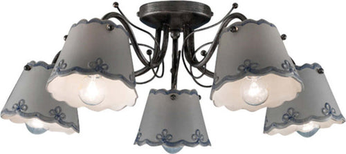Plafoniera-Classica-Ravenna-Metallo-E-Ceramica-Nero-Sfumato-Argento-5-Luci-E14