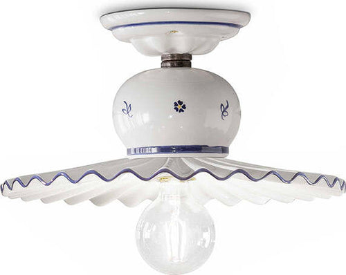 Plafoniera-Classica-Roma-Metallo-E-Ceramica-Nero-Sfumato-Rame-1-Luce-E27