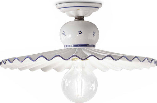 Plafoniera-Classica-Roma-Metallo-E-Ceramica-Nero-Sfumato-Rame-41Cm-1-Luce-E27