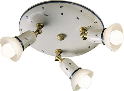 Plafoniera-Classica-Savona-Ceramica-E-Ottone-Satinato-Decorato-3-Luci-E14