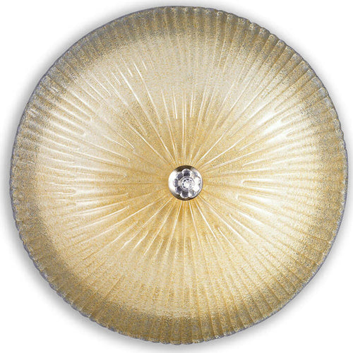 Plafoniera-Classica-Shell-Vetro-Ambra-6-Luci-E27