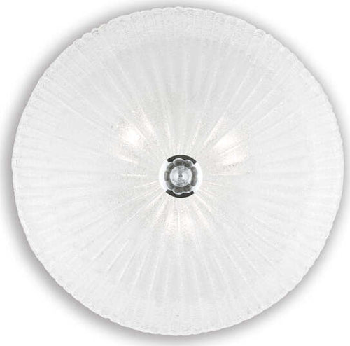 Plafoniera-Classica-Shell-Vetro-Trasparente-3-Luci-E27