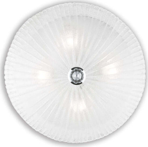 Plafoniera-Classica-Shell-Vetro-Trasparente-4-Luci-E27