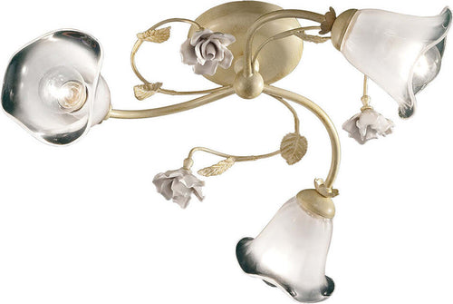 Plafoniera-Classica-Siena-Metallo-E-Ceramica-Bianco-Sfumato-Oro-3-Luci-E14