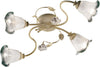 Plafoniera-Classica-Siena-Metallo-E-Ceramica-Bianco-Sfumato-Oro-4-Luci-E14
