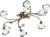 Plafoniera-Classica-Siena-Metallo-E-Ceramica-Nero-Sfumato-Oro-Lucido-6-Luci-E14