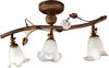 Plafoniera-Classica-Siena-Metallo-E-Ceramica-Ruggine-Decorato-Lucido-3-Luci-E14