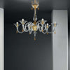 Plafoniera-classica-Sylcom-DOLFIN-1380-6-E14-LED-vetro-soffiato-lampada-soffitto