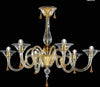 Plafoniera-classica-Sylcom-DOLFIN-1380-6-E14-LED-vetro-soffiato-lampada-soffitto