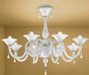 Plafoniera-classica-Sylcom-DOLFIN-1380-8-E14-LED-vetro-soffiato-lampada-soffitto