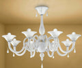 Plafoniera-classica-Sylcom-DOLFIN-1380-8-E14-LED-vetro-soffiato-lampada-soffitto