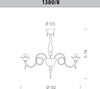 Plafoniera-classica-Sylcom-DOLFIN-1380-8-E14-LED-vetro-soffiato-lampada-soffitto