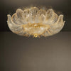 Plafoniera-classica-Sylcom-LOREDAN-1400-64-E27-E14-LED-vetro-graniglia-murano-lampada-soffitto