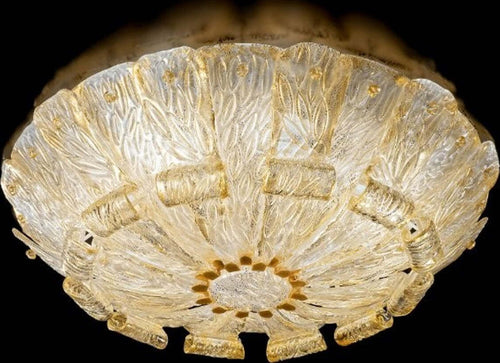 Plafoniera-classica-Sylcom-TRIBUNO-470-97-ORO-E27-E14-LED-vetro-murano-lampada-soffitto