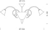 Plafoniera-classica-Sylcom-VENIER-1421-8-E14-LED-vetro-soffiato-lampada-soffitto