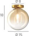 Plafoniera-classica-Top-Light-ECLIPSE-1184-OS-PL1-AM-G9-LED-vetro-lampada-soffitto