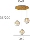 Plafoniera-classica-Top-Light-ECLIPSE-1184-OS-S3-T-AM-G9-LED-vetro-lampada-soffitto