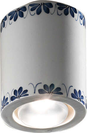 Plafoniera-Classica-Trieste-Bianco-Decorato-Filo-Marrone-1-Luce-E14