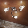 Plafoniera-Classica-Vicenza-Metallo-E-Ceramica-Nero-Sfumato-Rame-3-Luci-E14