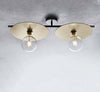 Plafoniera-classico-Illuminando-PUB-PL2PUBNR+DISCO30FO-E27-LED-metallo-lampada-soffitto