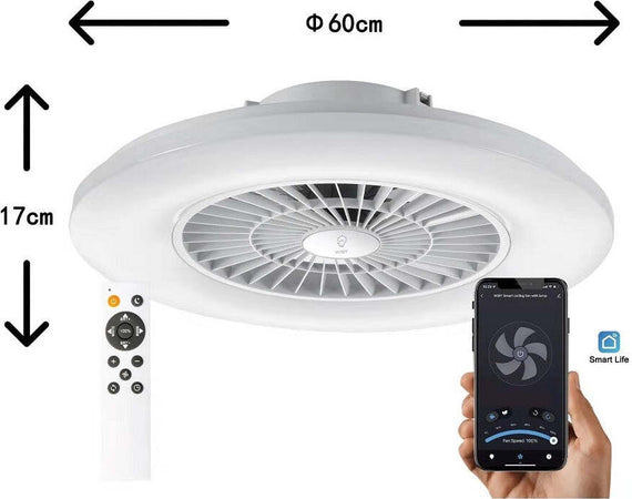 Plafoniera Con Ventilatore Dimmerabile 40w Silensioso App Telecomando 323115-1 Plafoniere per interno > Ventilatori Trade Shop italia - Napoli, Commerciovirtuoso.it