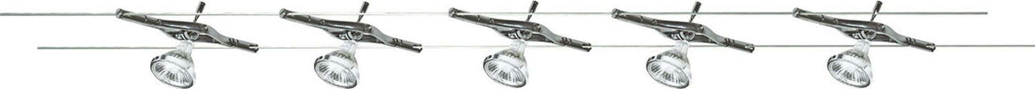 Plafoniera-Contemp-Cavo-Acciaio-Cromo-Policarbonato-Argento-5-Luci-Gu5.3-5X5W