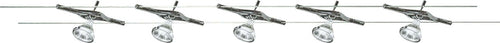 Plafoniera-Contemp-Cavo-Acciaio-Cromo-Policarbonato-Argento-5-Luci-Gu5.3-5X5W