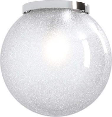 Plafoniera-Contemp-Glitter-Metallo-Cromo-Vetro-Soffiato-Trasp-1-Luce-E27-25Cm