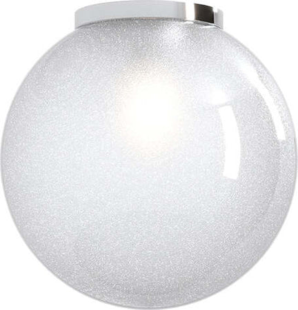 Plafoniera-Contemp-Glitter-Metallo-Cromo-Vetro-Soffiato-Trasp-1-Luce-E27-30Cm