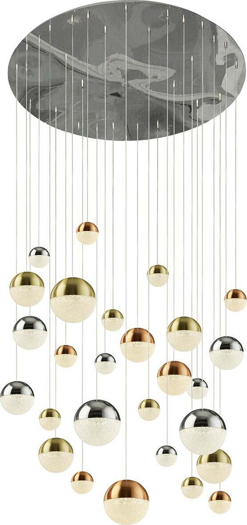 Plafoniera-Contemp-Pianeti-Acciaio-Cromo-Policarbonato-Ottone-Led-204W-4000K