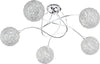 Plafoniera-Contemp-Willow-Metallo-Cromo-Diffusore-Alluminio-5-Luci-G9