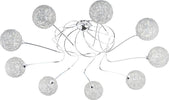 Plafoniera-Contemp-Willow-Metallo-Cromo-Diffusore-Alluminio-9-Luci-G9
