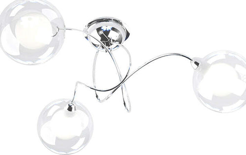 Plafoniera-Contemp-Willow-Metallo-Cromo-Vetro-Bianco-E-Satinato-3-Luci-G9