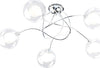 Plafoniera-Contemp-Willow-Metallo-Cromo-Vetro-Bianco-E-Satinato-5-Luci-G9